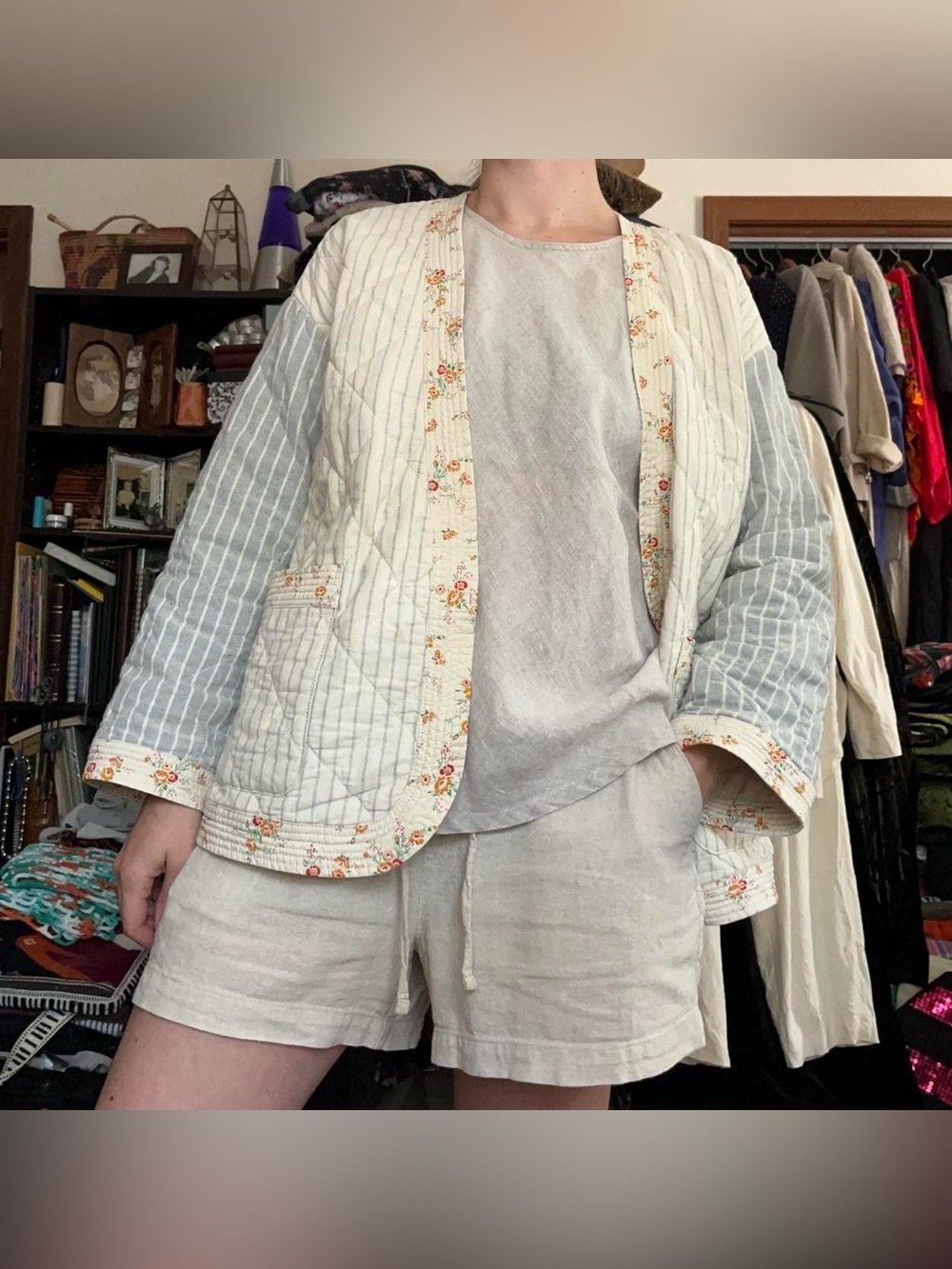 2019 Madewell x The New Denim Project Cotton Patchwork Quilted Jacket S Fall - Picture 6 of 16
